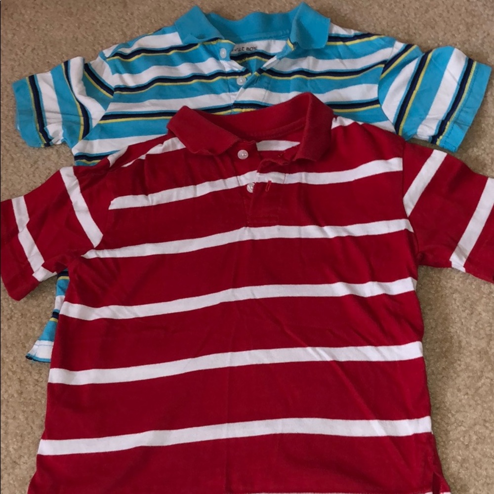 BOYS - 2 Bugle Boy Stripe Polos- Size 5/6